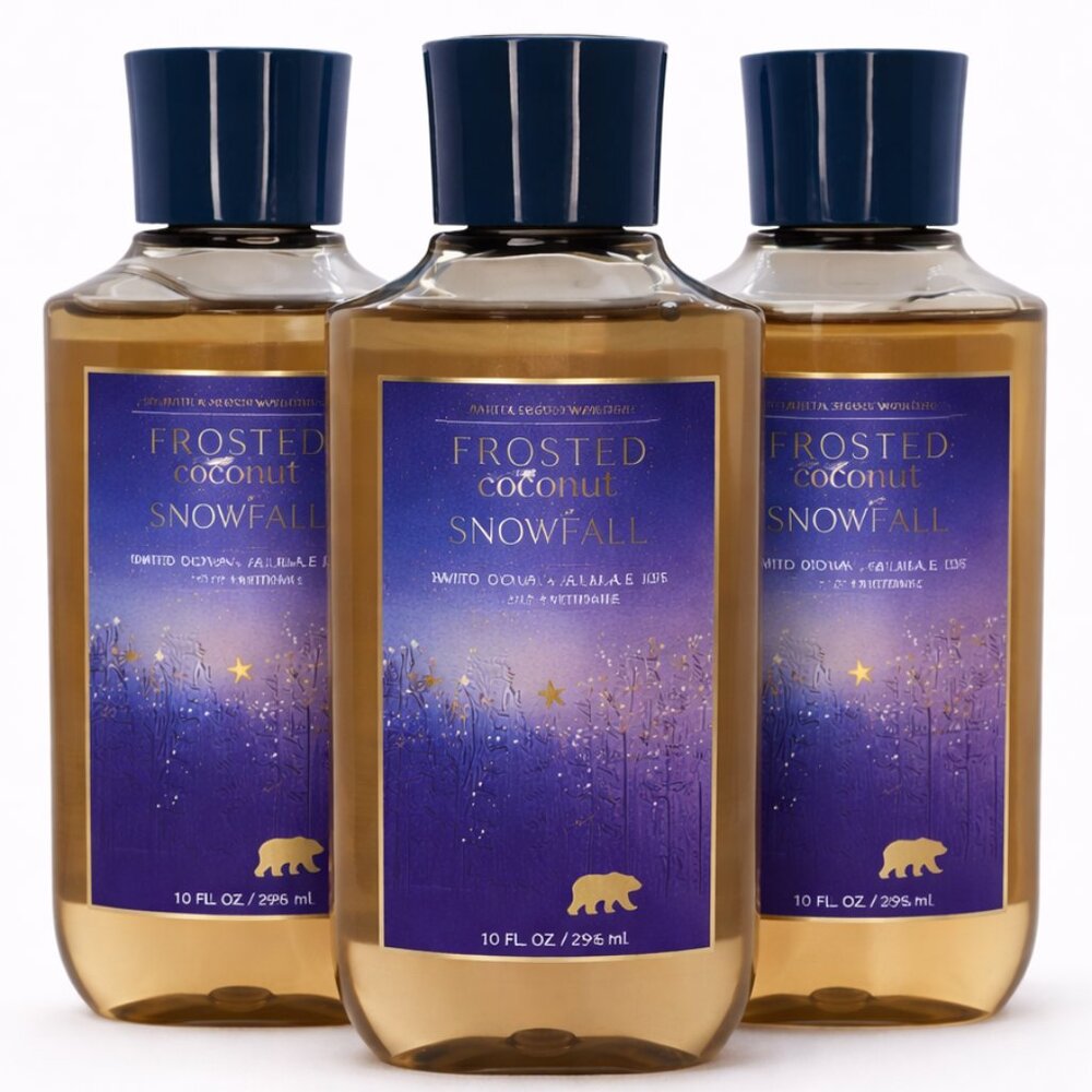 Bath & Body Works Body Wash Bundle FROSTED COCONUT SNOWBALL 3Pack NEW